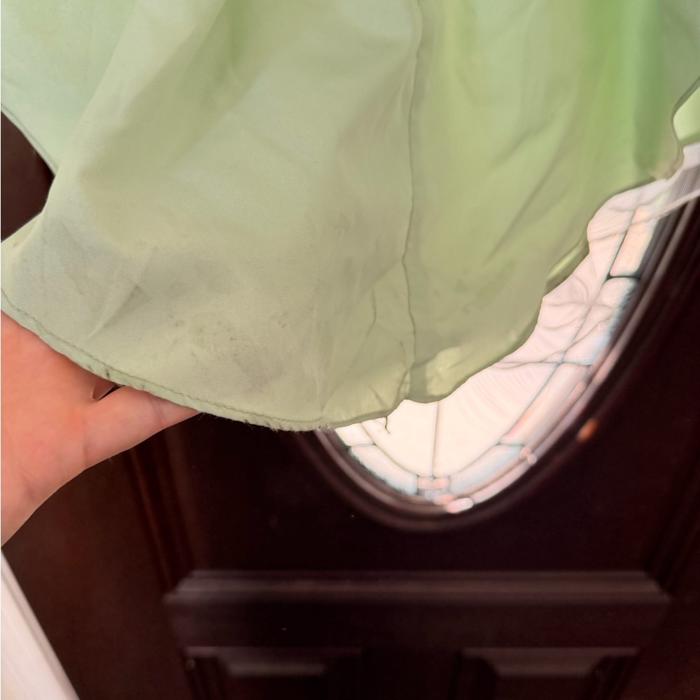 Sage Green Floral Tulle Girls' Dress - Picture 14 of 16